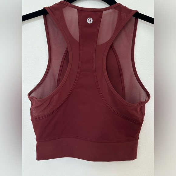 lululemon athletica Tops - Lululemon Spiced Laser Speed Train Tank Top Mesh Sports  Crop Top Unsized Tiny